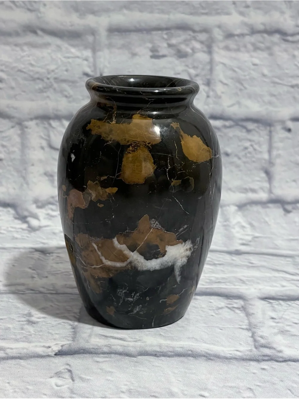 Vintage MCM Pier 1 Imports marbled stone vase